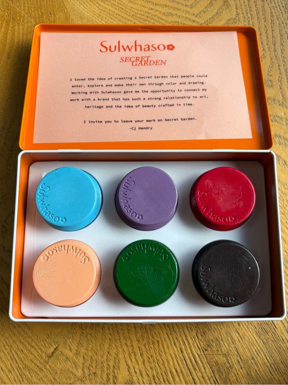 CJ hendry sulwhasoo Collab crayons